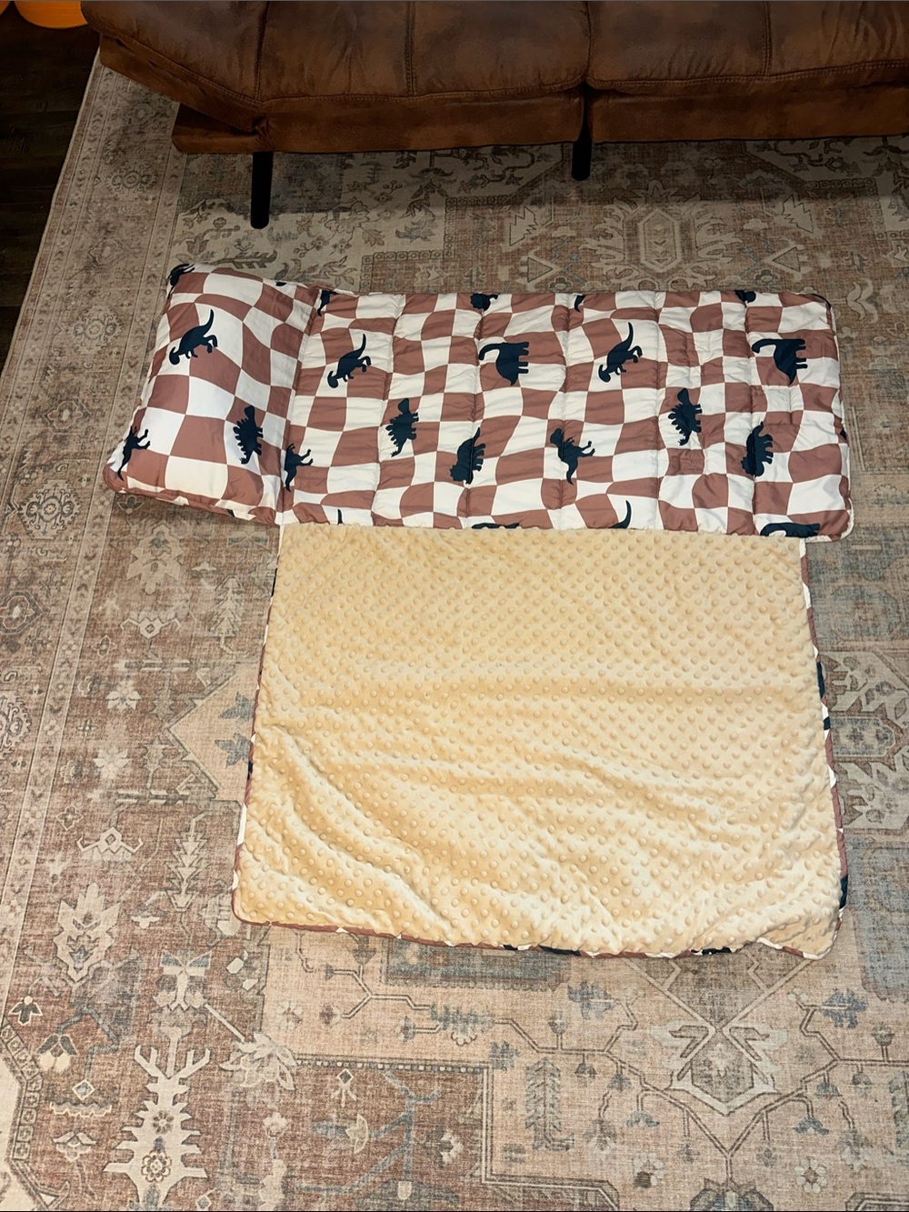 Dinosaur Checkered Nap Mat